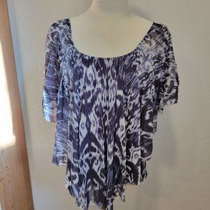 Small - Sweet Pea By Staci Frati Animal Print Mesh Top, Flutter!